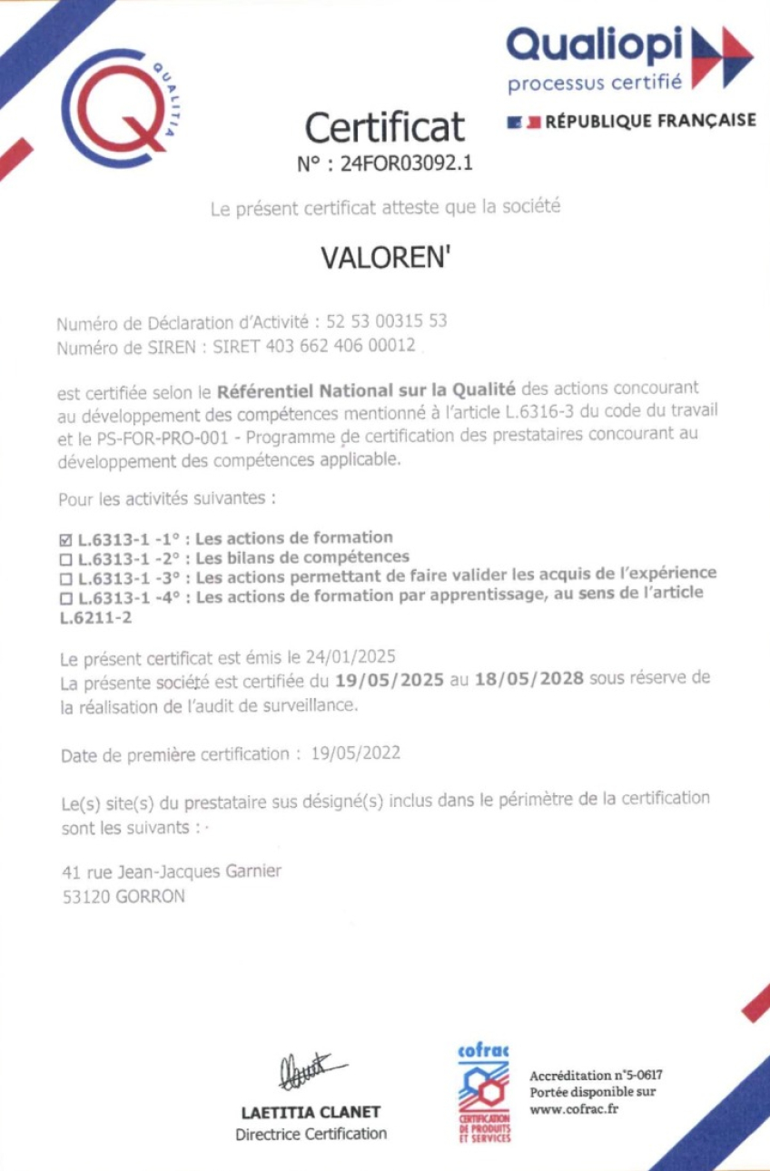 Certification Qualiopi